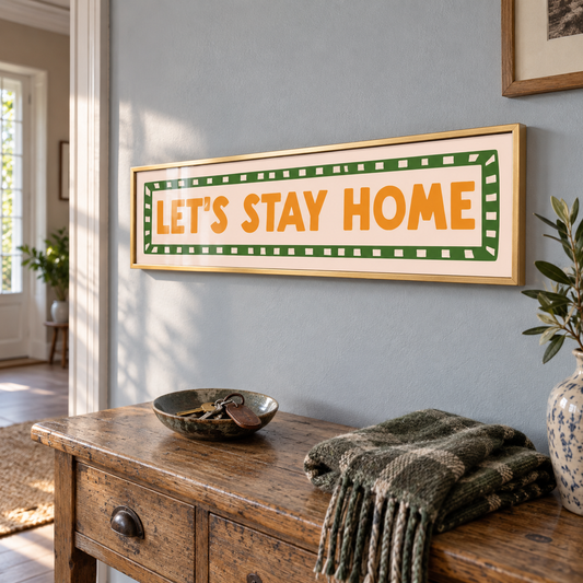 BB panorama natural 2026 | lets-stay-home-panoramic-print-hallway-entrance-wall-art | setting