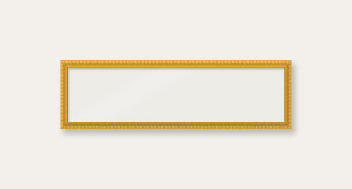 Yellow bobbin panoramic frame, 60cm x 15cm, frame only