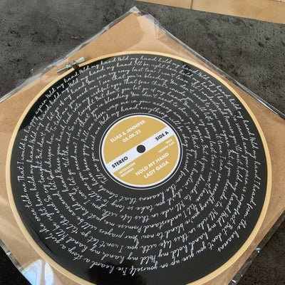 Customer photo — vinyl record cotton canvas