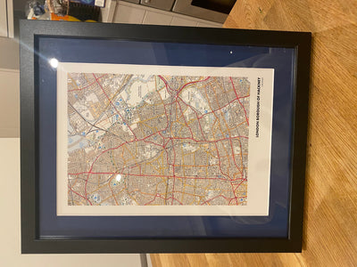 Customer photo — Personalised OS Map Print