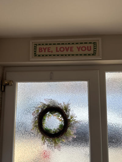 Customer photo — custom text panoramic bobbin print