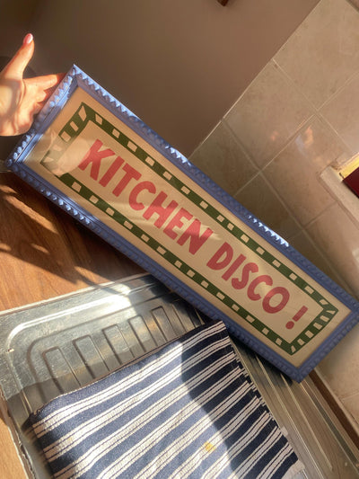 Customer photo — custom text panoramic bobbin print