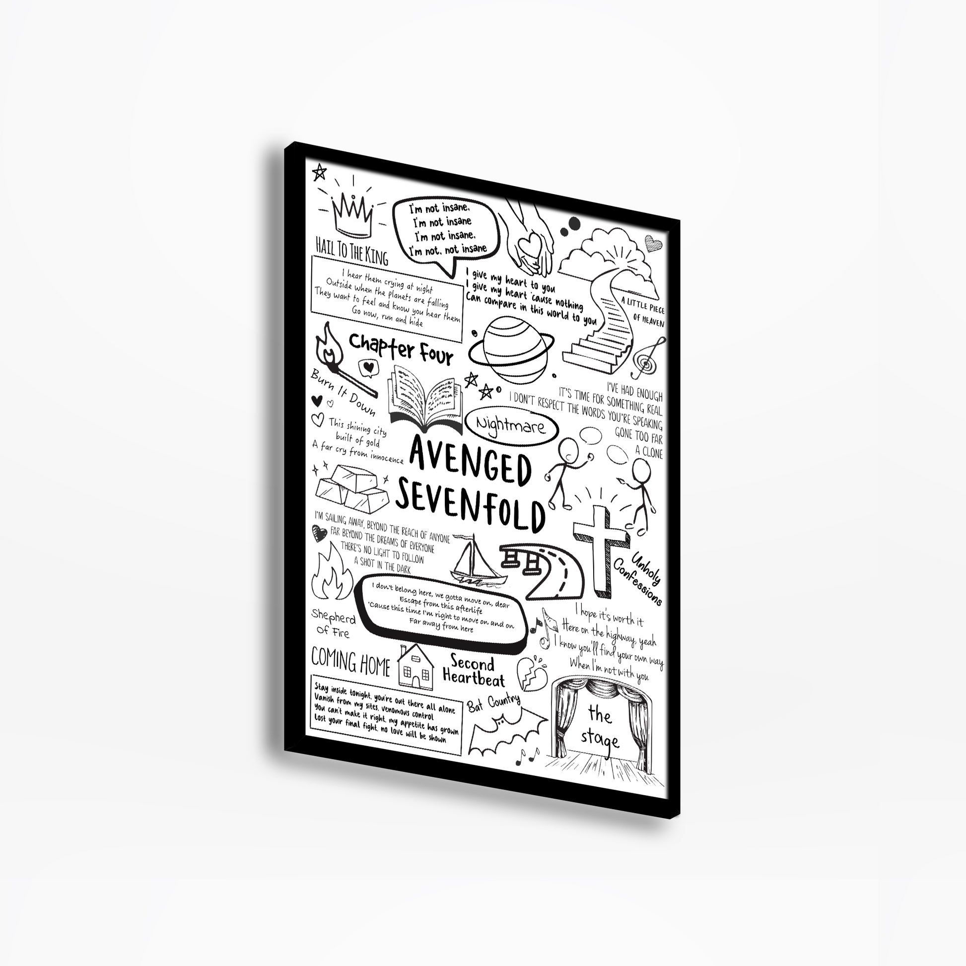 Avenged Sevenfold Lyric Album Print