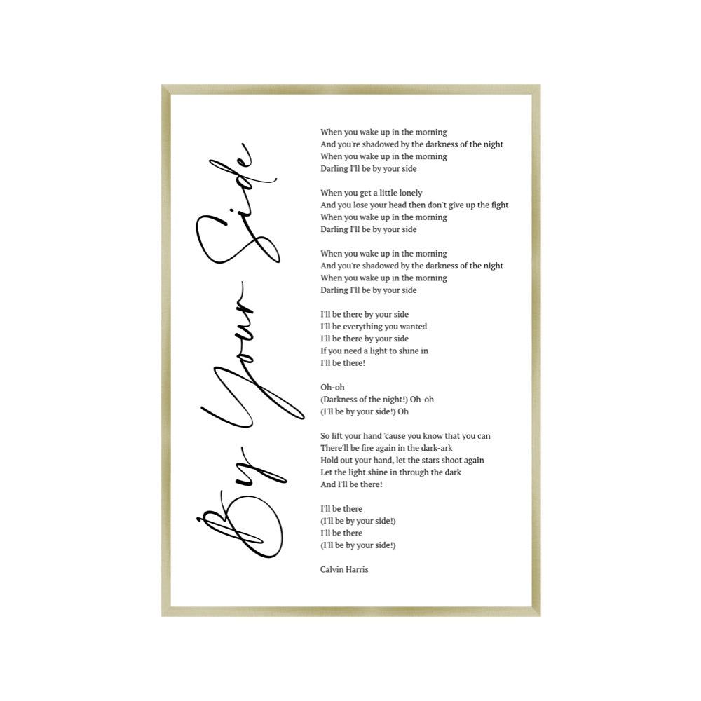 Personalised Song Lyrics Script Print