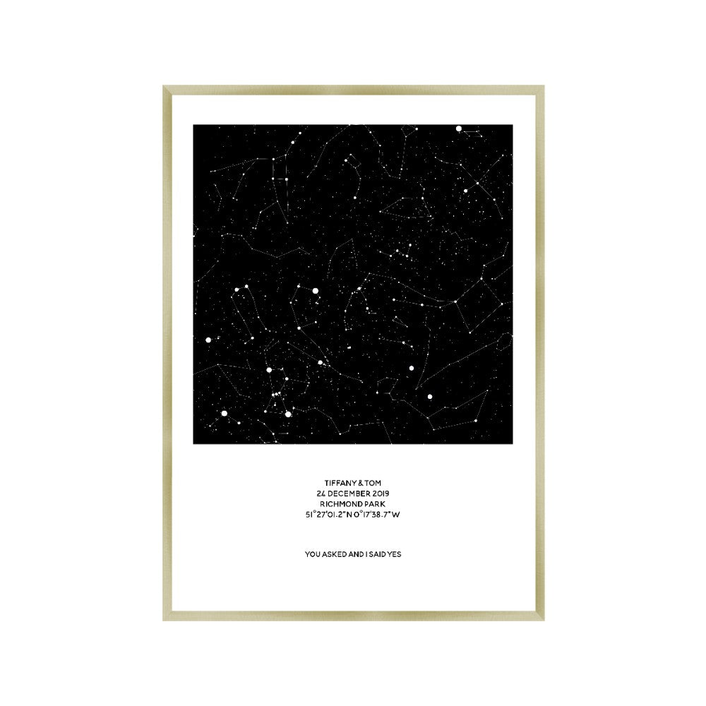 Personalised Night Sky Star Map Print