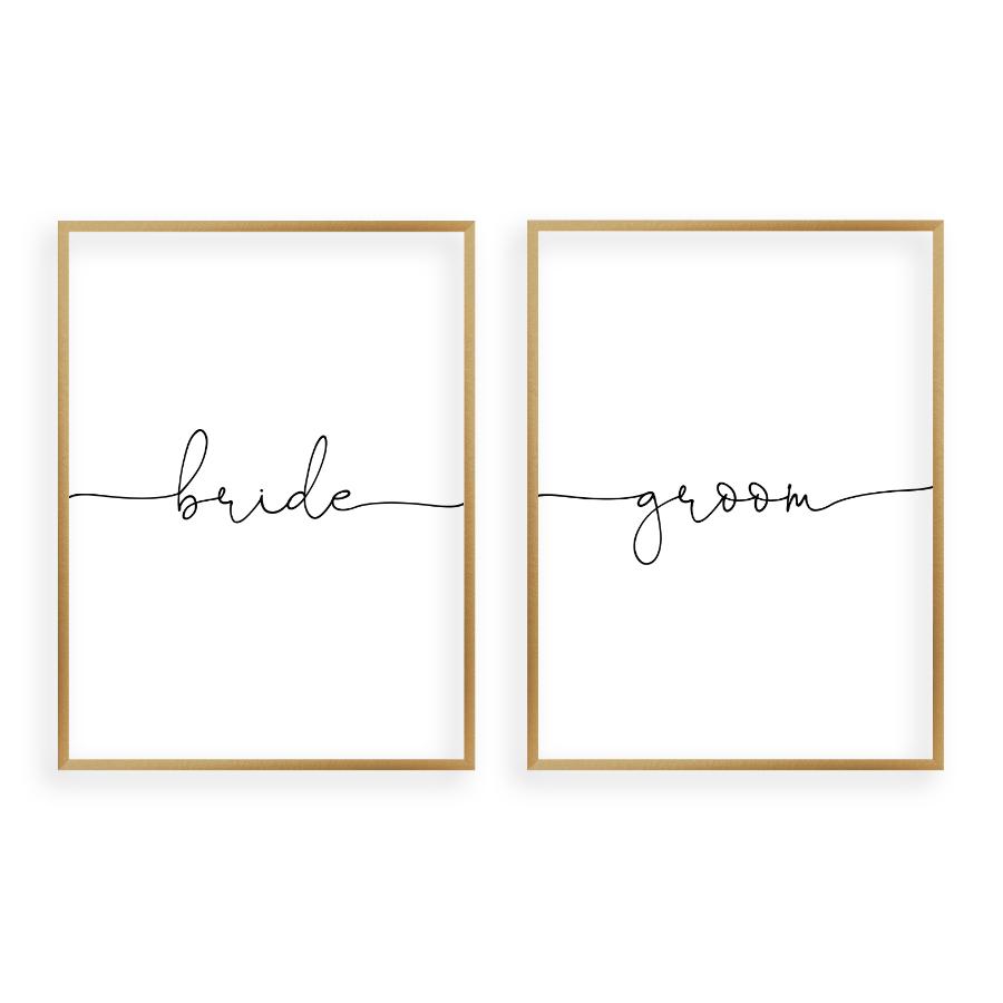 Bride Groom - Set Of 2 Prints - Blim & Blum