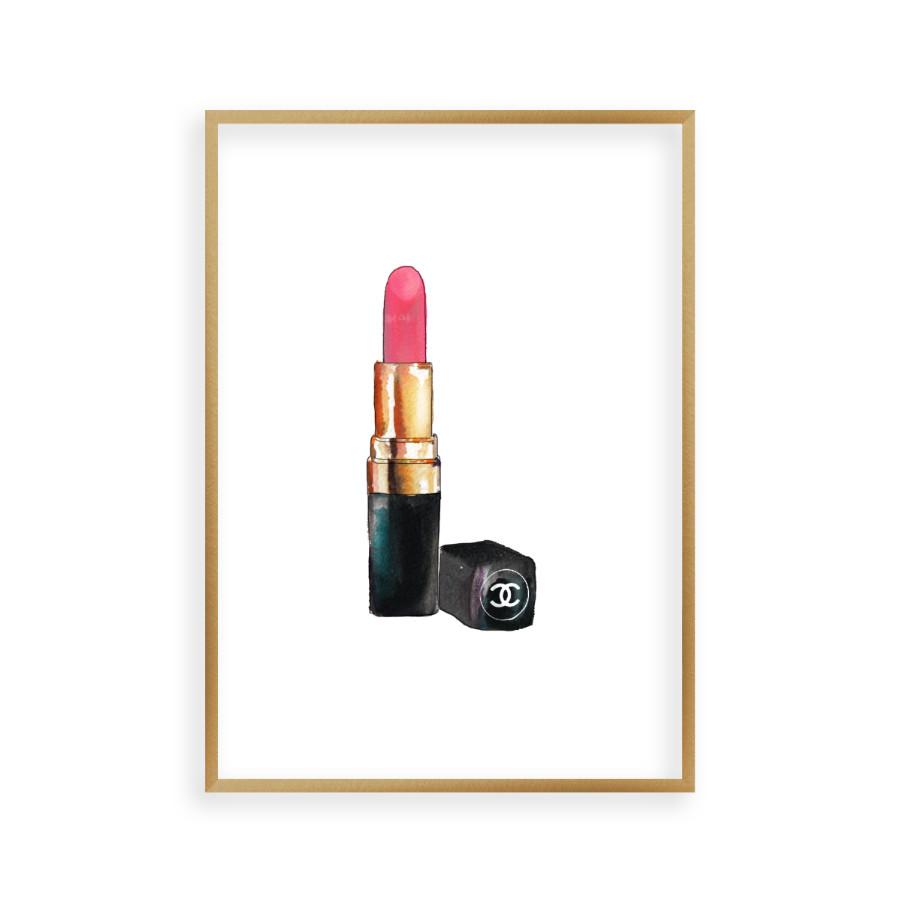 Coco Chanel Lipstick Print - Blim & Blum