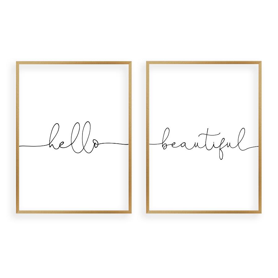 Hello Beautiful - Set Of 2 Prints - Blim & Blum