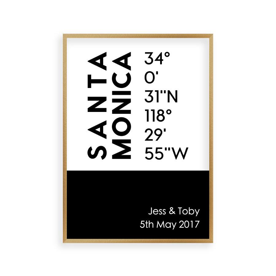 Personalised Coordinates Location Print - Blim & Blum