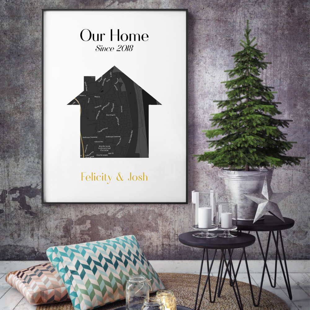 Personalised Map Home Print