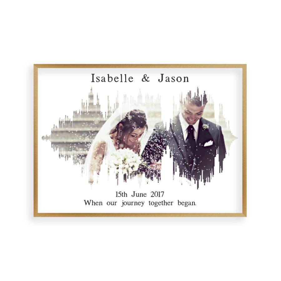 Personalised Photo Sound Wave Wedding Anniversary Print - Blim & Blum