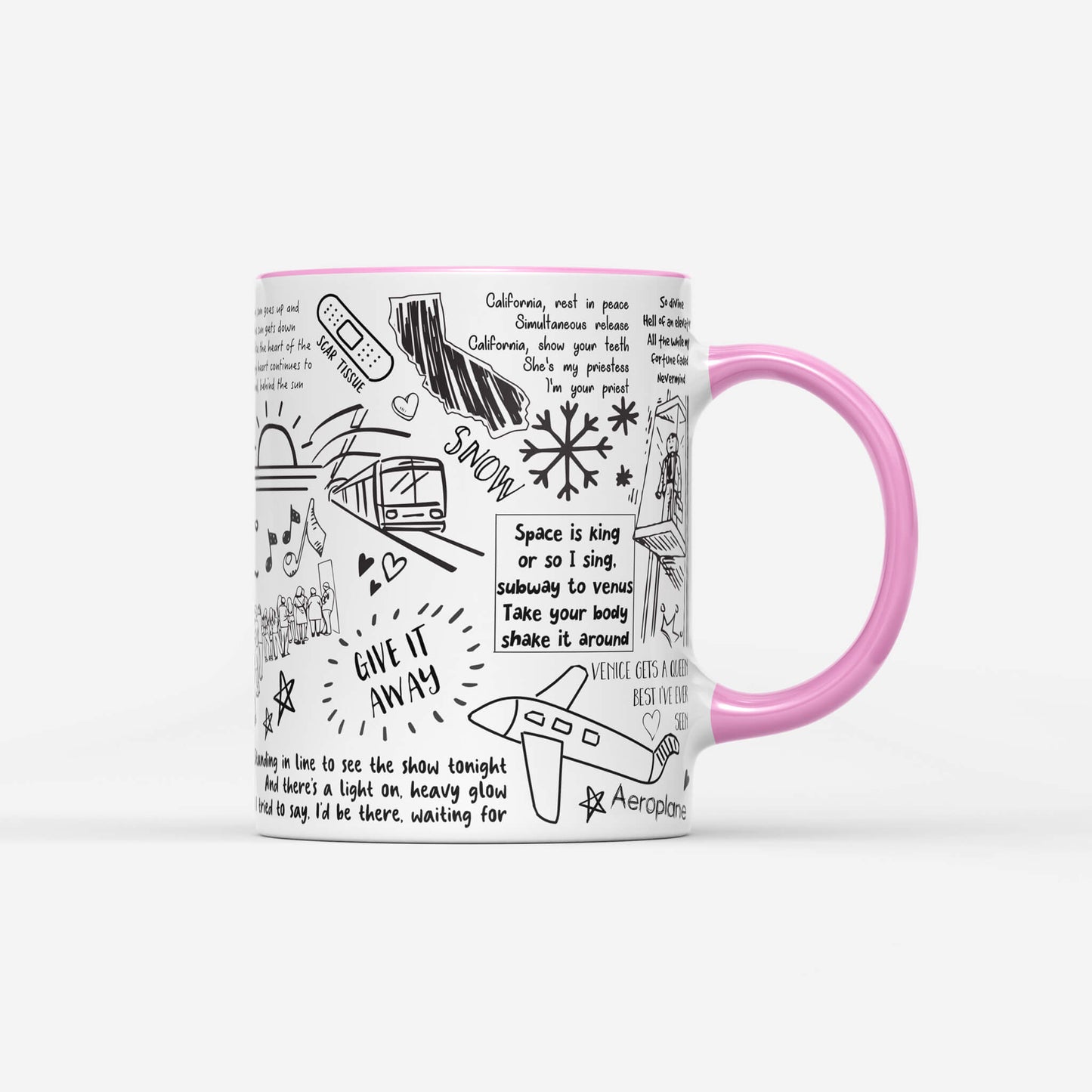 Red Hot Chili Peppers Doodle Lyrics Mug