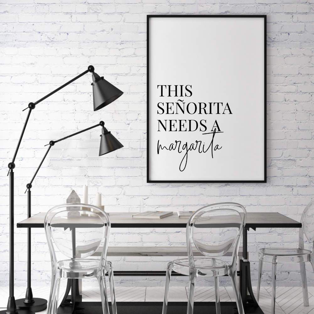 This Senorita Needs A Margarita Print - Blim & Blum