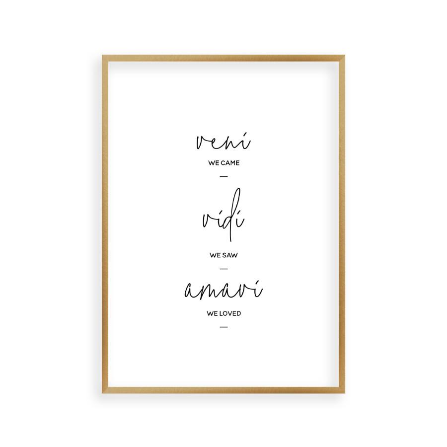 We Came We Saw We Loved Print - Blim & Blum