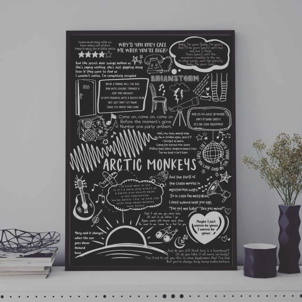 Arctic Monkeys Song Lyric Album Print