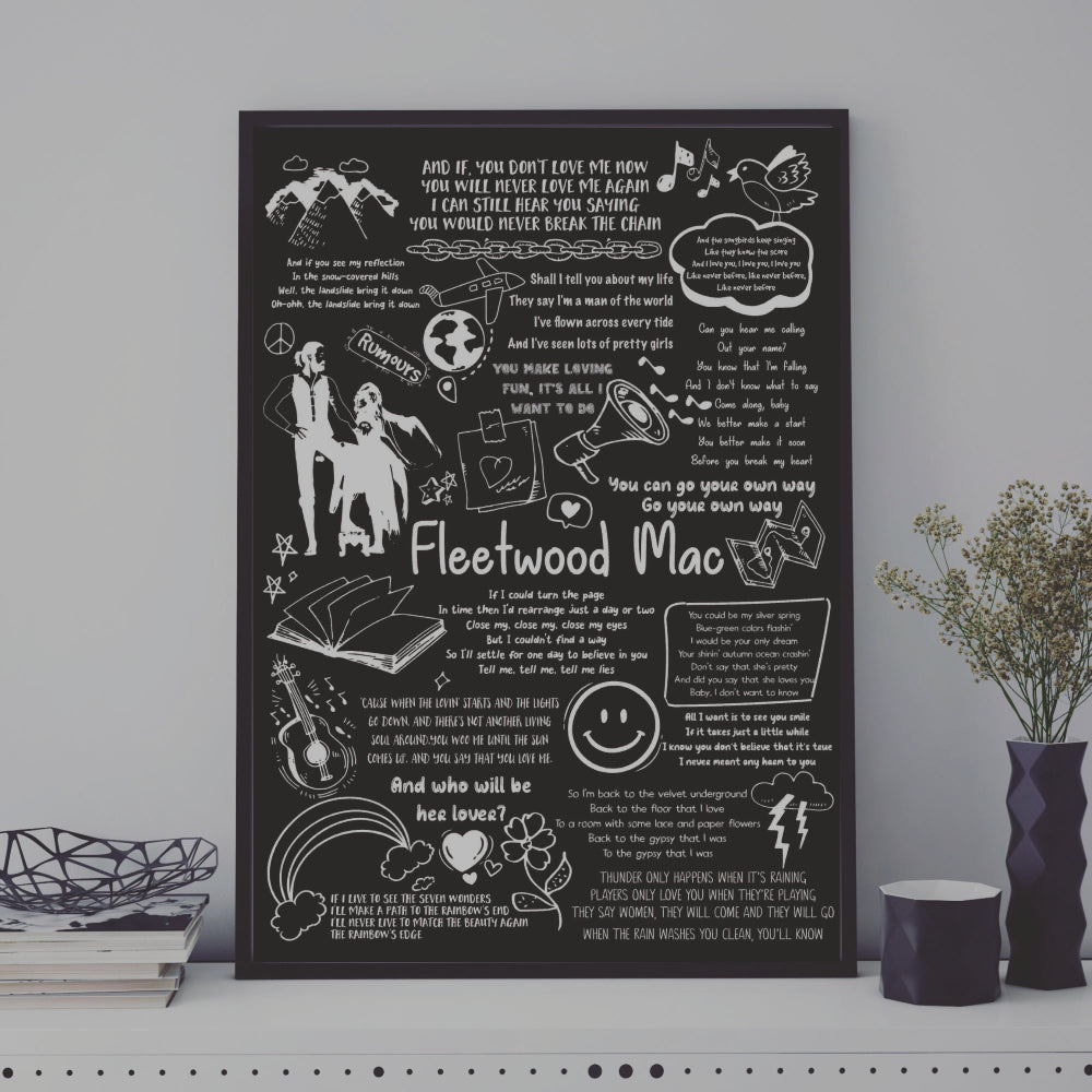 Fleetwood Mac Song Lyric Album Print