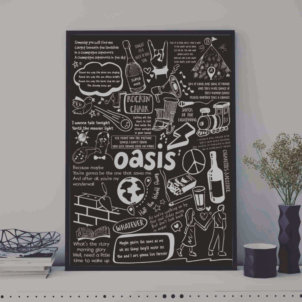 Oasis Lyric Album Print