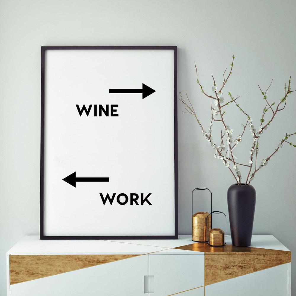 Personalised Drink Work Direction Print - Blim & Blum