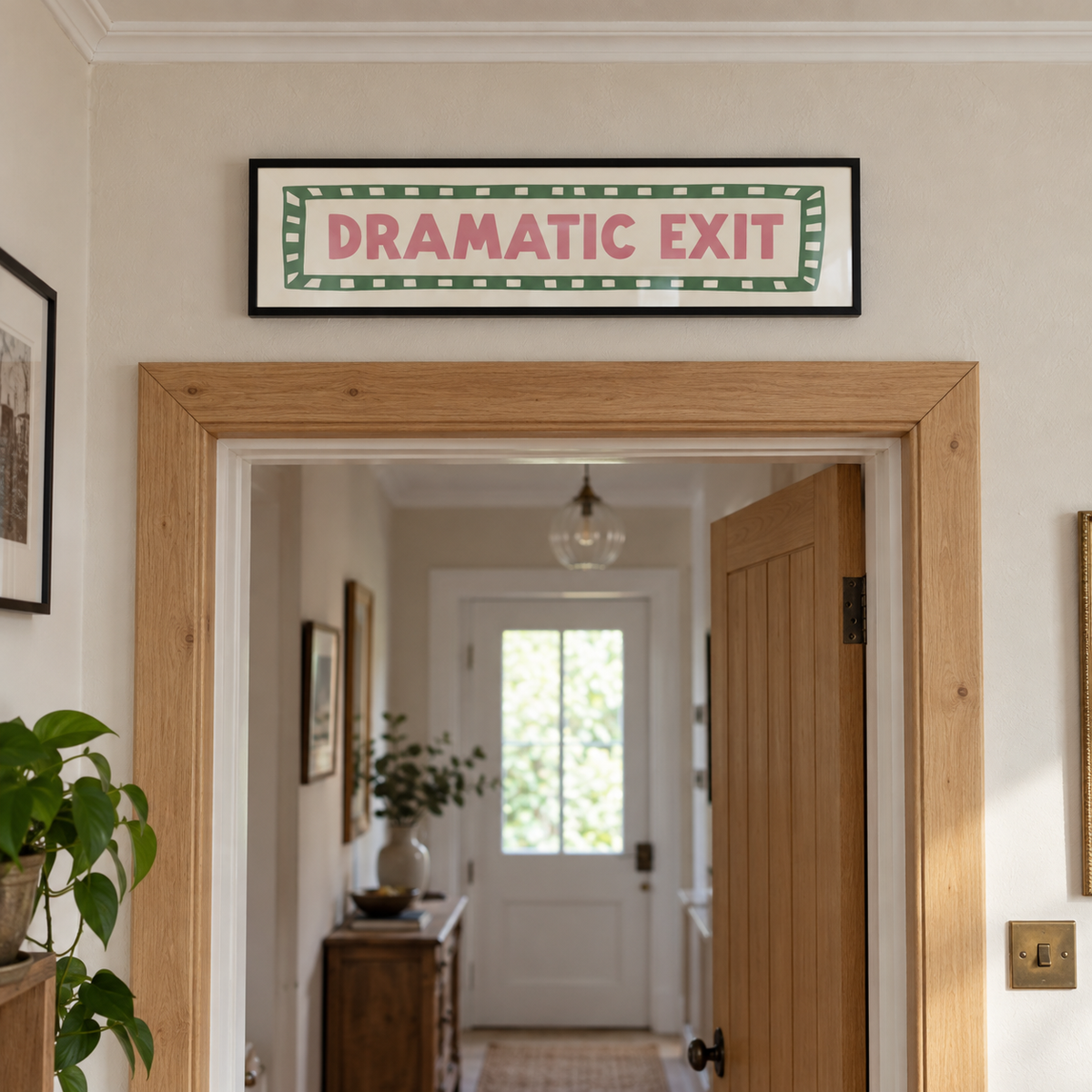 Dramatic Exit Panoramic Print in a room setting