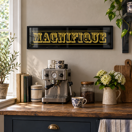 Magnifique Panoramic Print in a room setting