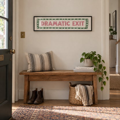 Dramatic Exit Panoramic Print in a room setting