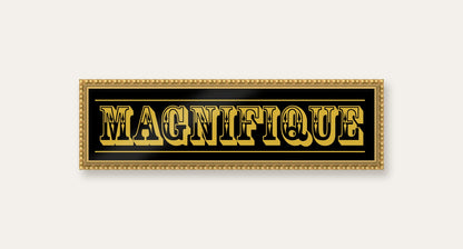 Magnifique panoramic print in a gold bobbin frame