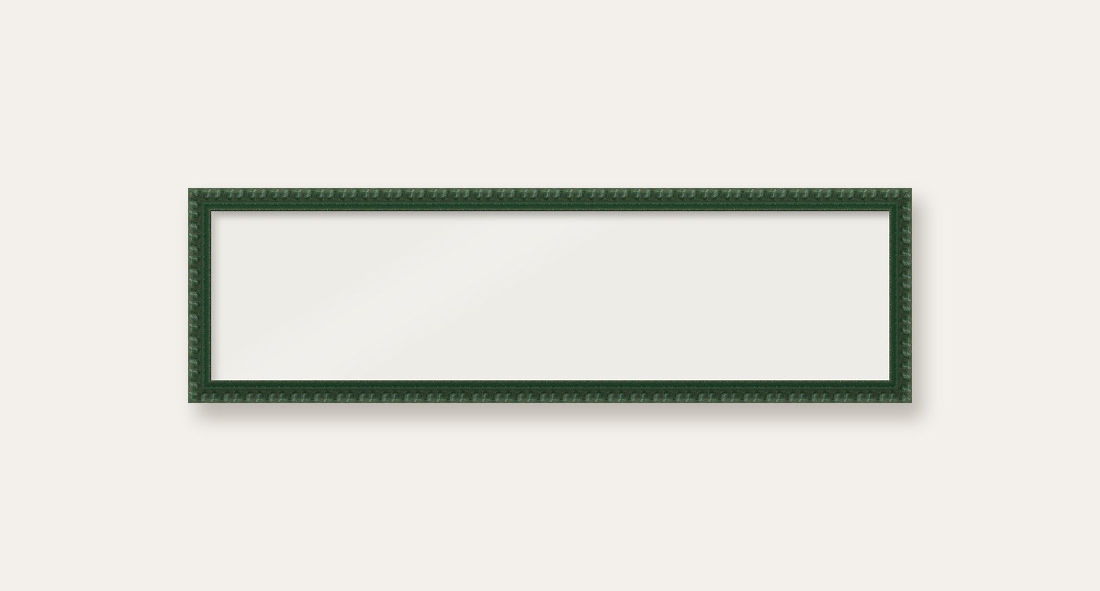 Dark Green bobbin panoramic frame, 60cm x 15cm, frame only