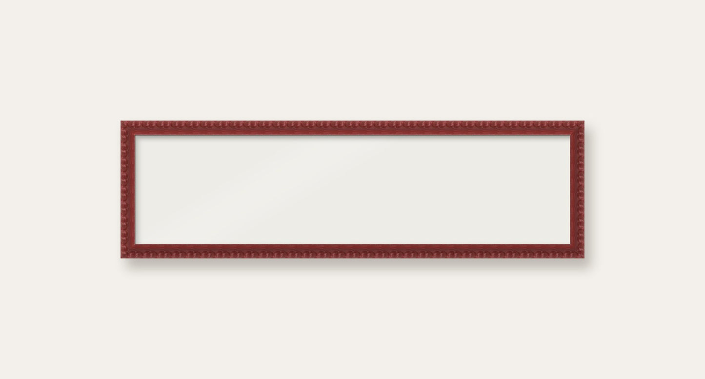 Dark Red bobbin panoramic frame, 60cm x 15cm, frame only