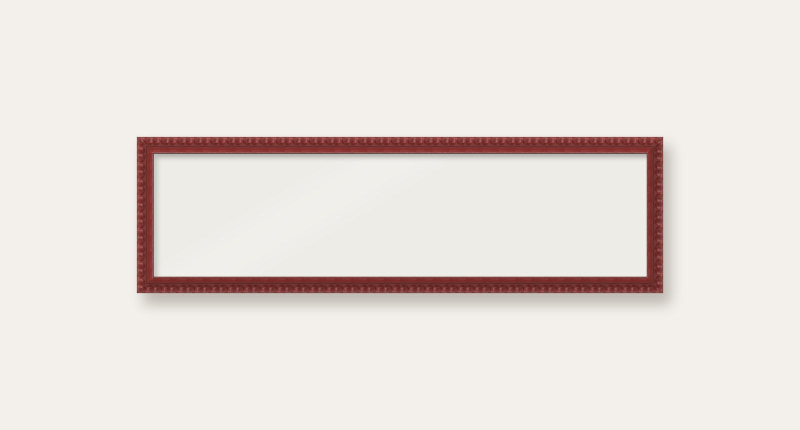 Dark Red bobbin panoramic frame, 60cm x 15cm, frame only