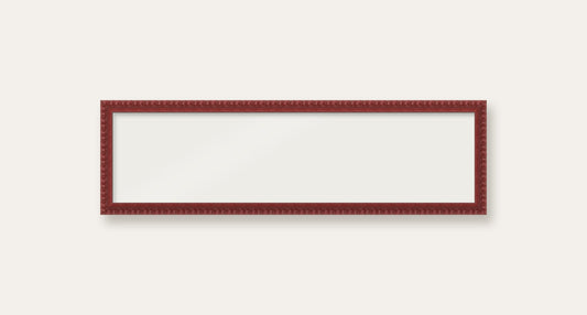 Dark Red bobbin panoramic frame, 60cm x 15cm, frame only