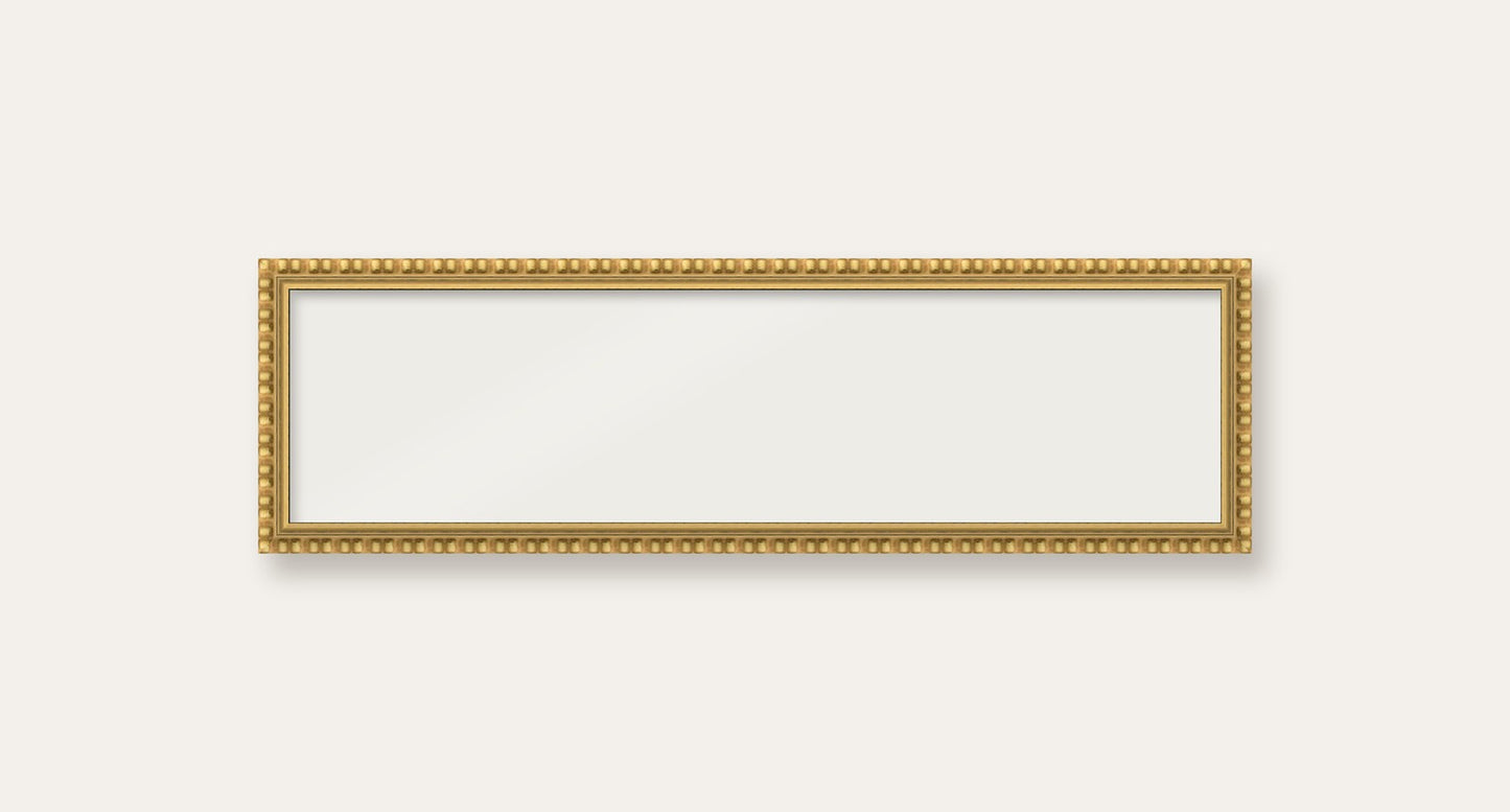 Gold bobbin panoramic frame, 60cm x 15cm, frame only