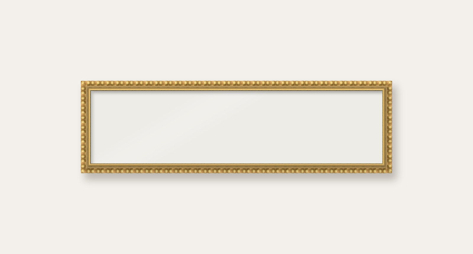 Gold bobbin panoramic frame, 60cm x 15cm, frame only