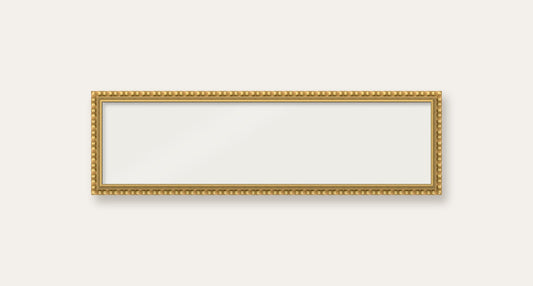 Gold bobbin panoramic frame, 60cm x 15cm, frame only