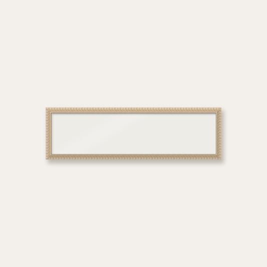 Cream bobbin panoramic frame, 60cm x 15cm, frame only