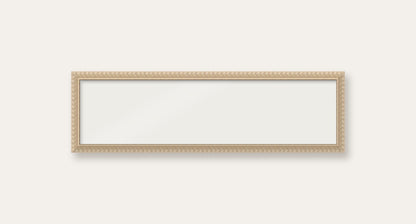 Cream bobbin panoramic frame, 60cm x 15cm, frame only