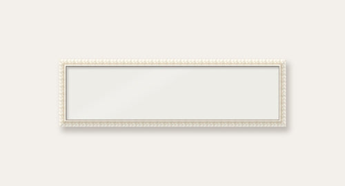 White bobbin panoramic frame, 60cm x 15cm, frame only