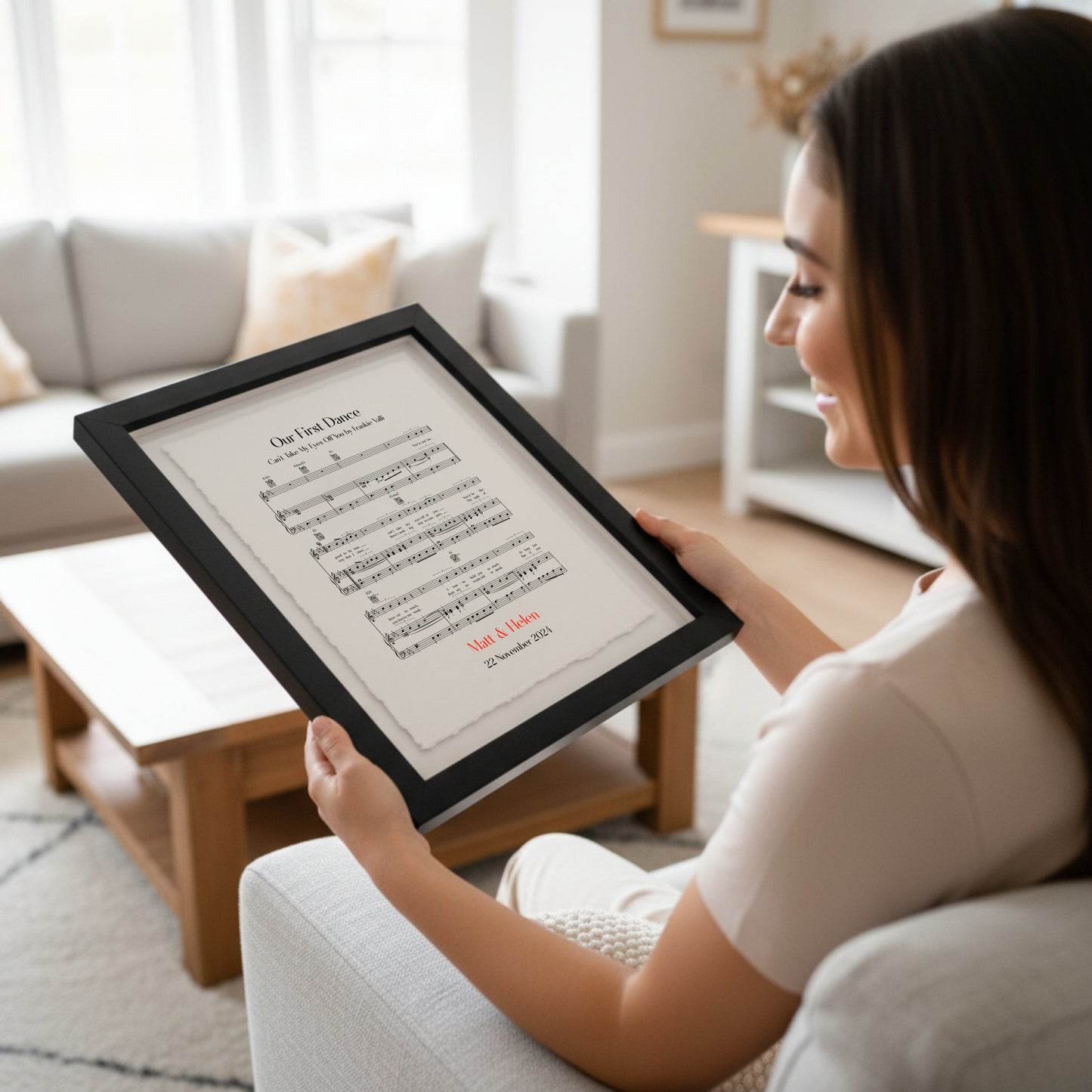 Framed Sheet Music First Anniversary Print