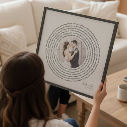 Personalised Song Lyrics And Photo 1st anniversary