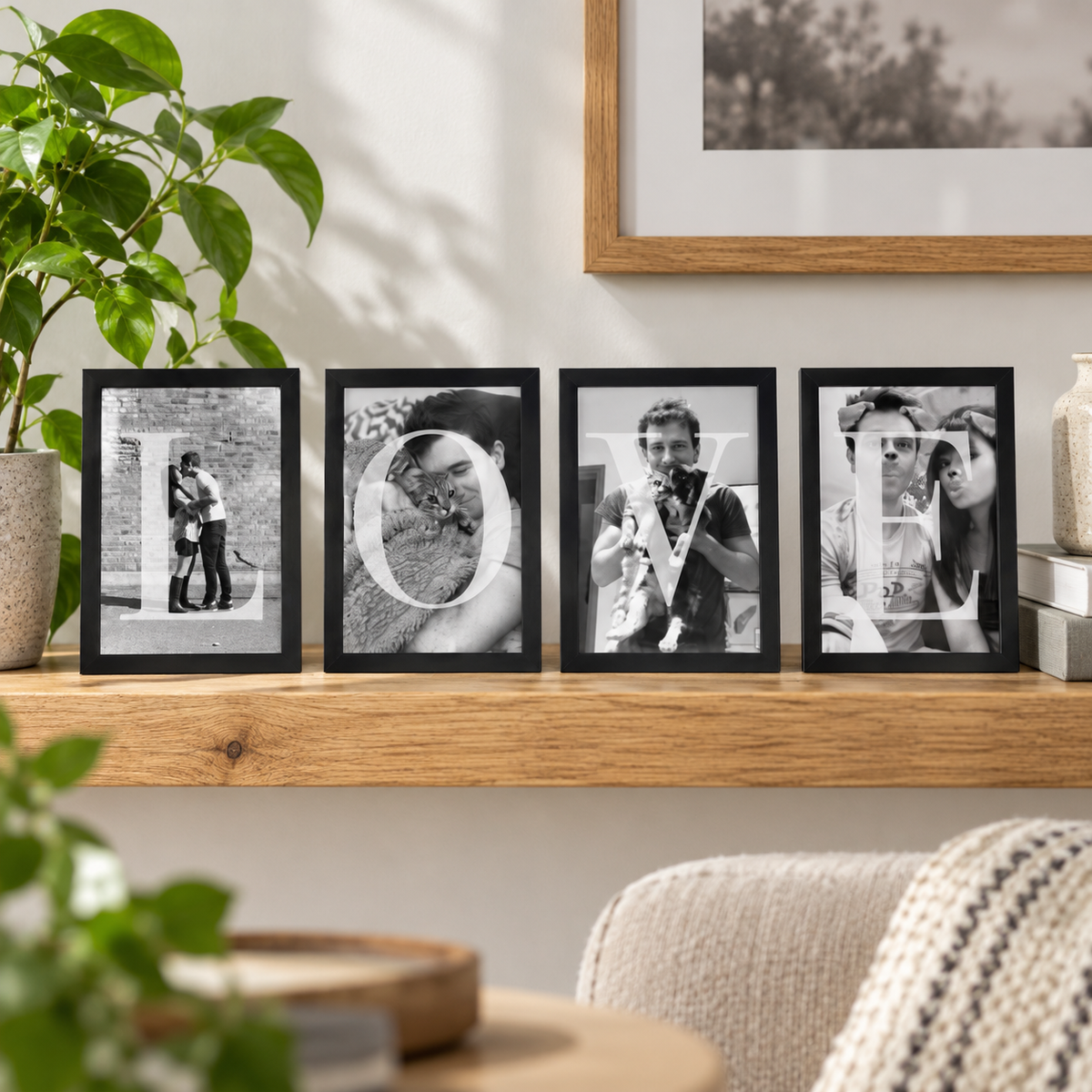 Love Letters Photo - Set Of 4 in a room setting