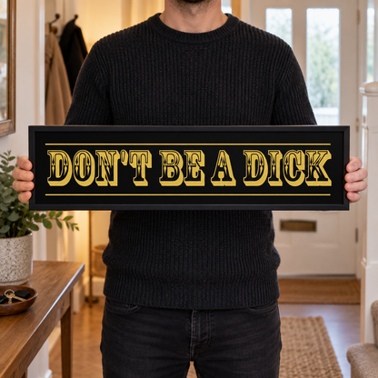 BB panorama 2026 | dont-be-a-dick-panoramic-print | held