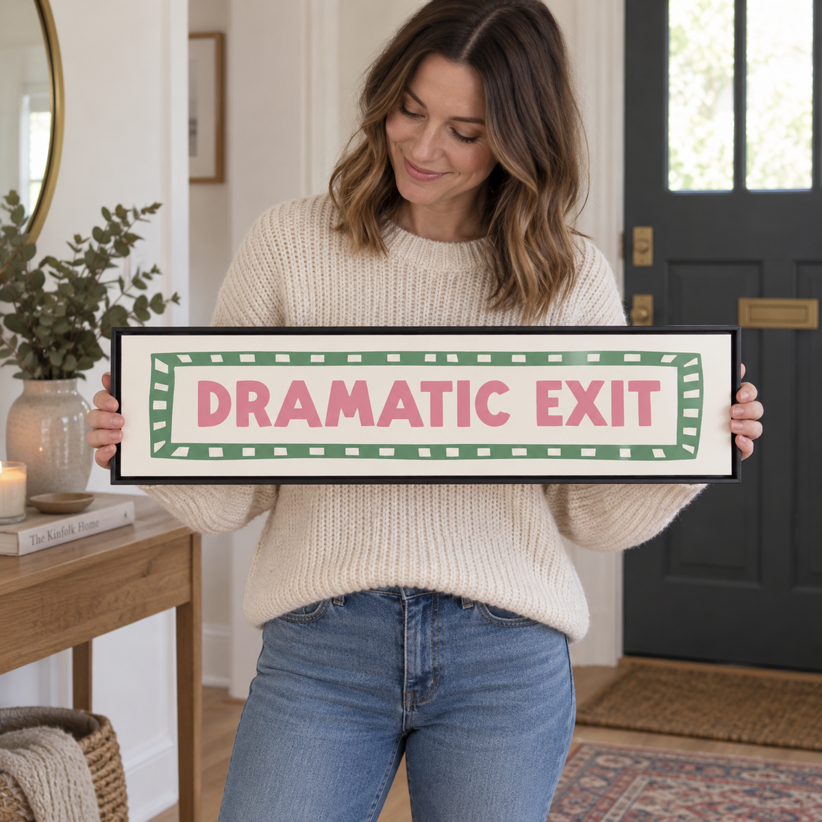 Dramatic Exit Panoramic Print in a room setting