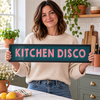 BB panorama 2026 | kitchen-disco-retro-panoramic-wall-art-print-bold-colourful-new-home-decor | held