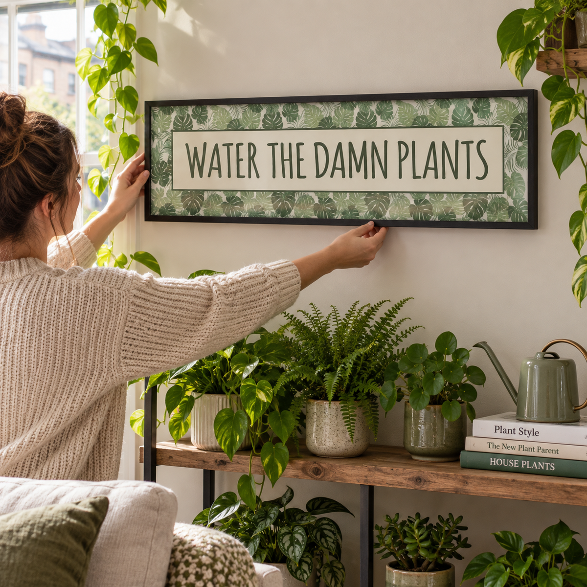 BB panorama 2026 | water-the-damn-plants-panoramic-print | setting