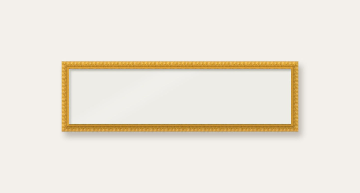 Yellow bobbin panoramic frame, 60cm x 15cm, frame only
