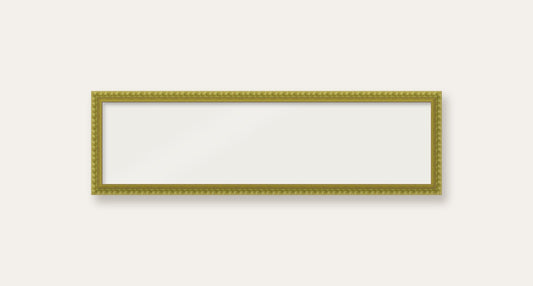 Green bobbin panoramic frame, 60cm x 15cm, frame only