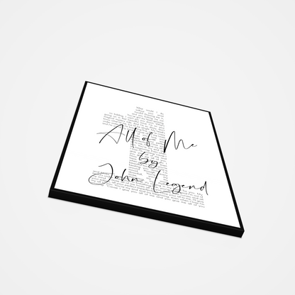 Personalised Song Lyrics Number Print