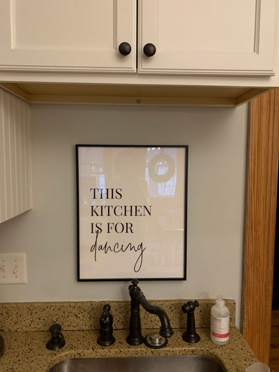 Customer photo — This Kitchen Is For Dancing Print