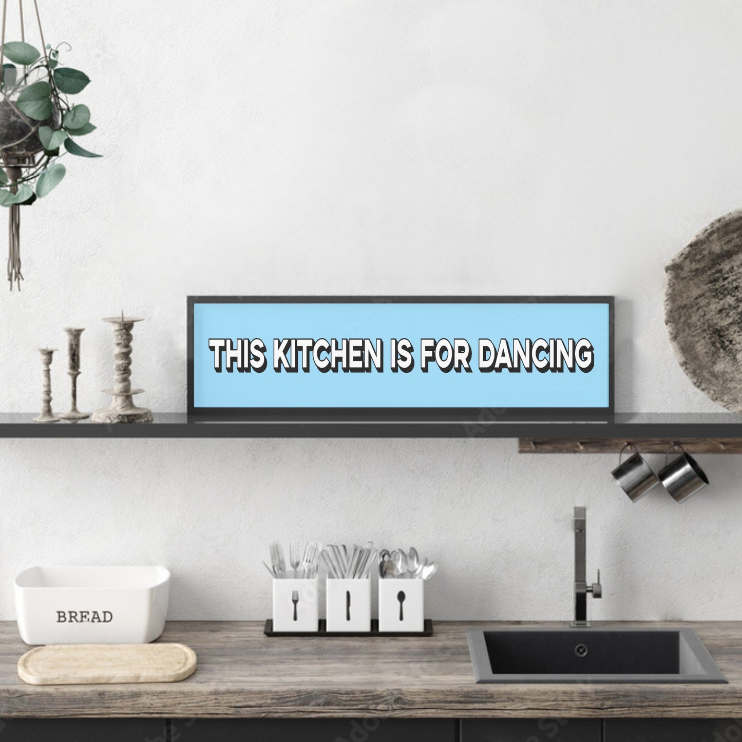 This Kitchen Is For Dancing Panoramic Print