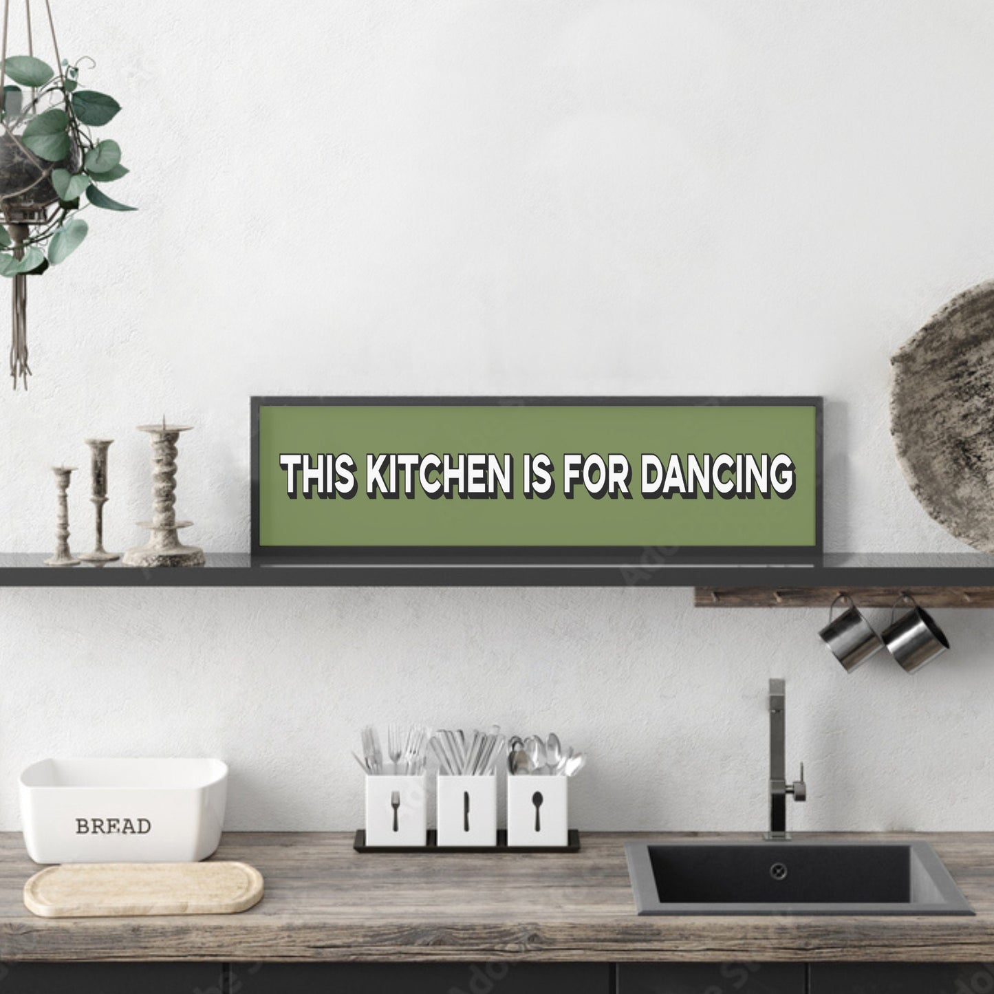 This Kitchen Is For Dancing Panoramic Print