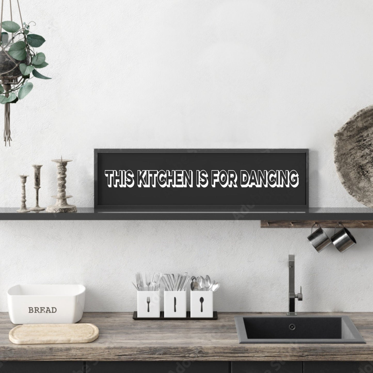 This Kitchen Is For Dancing Panoramic Print